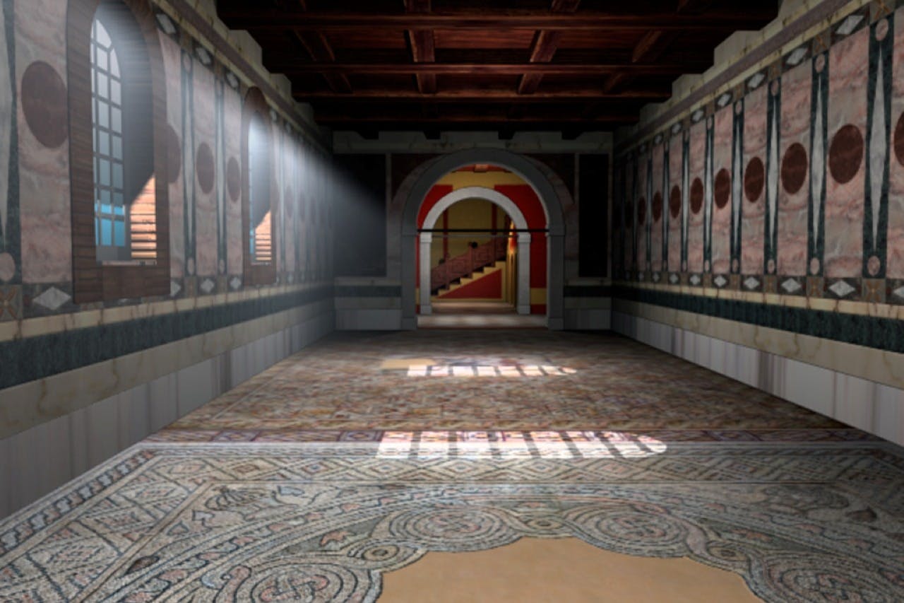 Mozaiki na podłogach domus