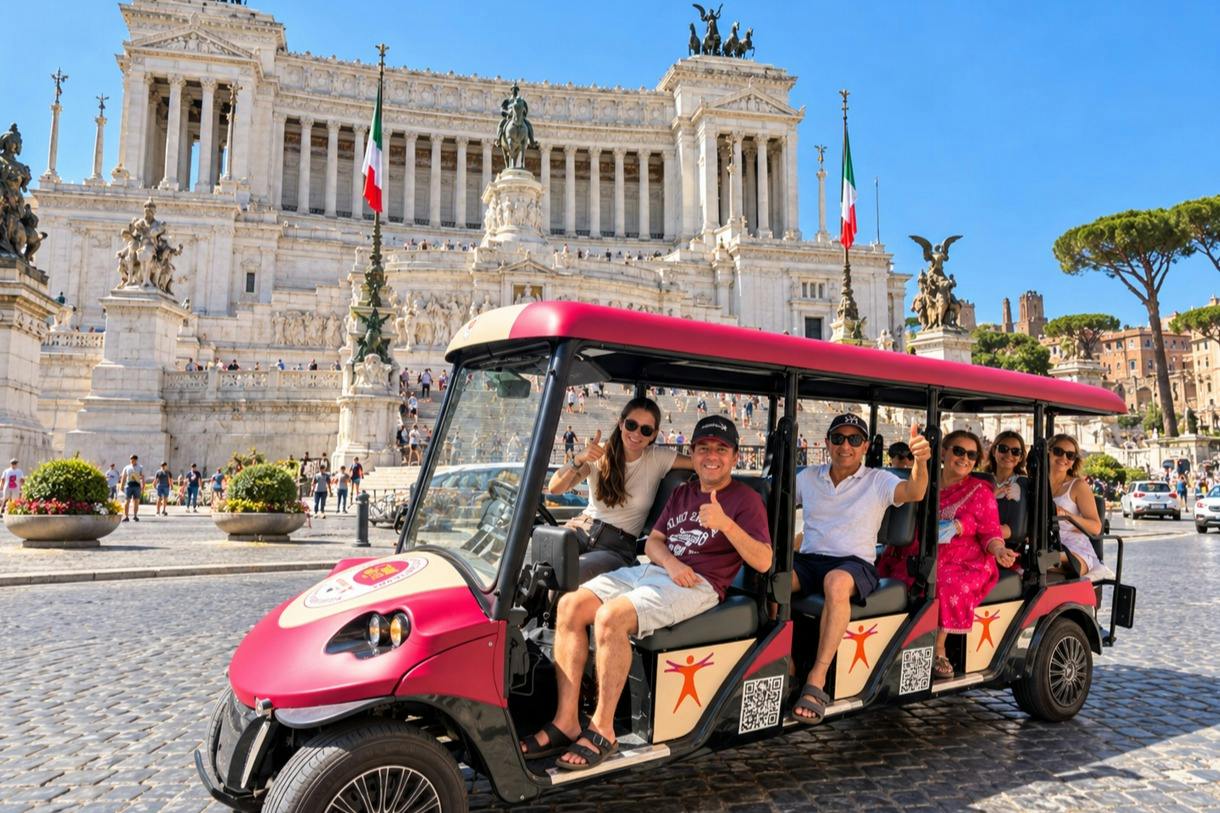 Rome: Golf Cart City Tour + Audio Guide