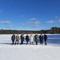Marcher sur le lac gelé