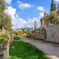 The ancient Sacred Way and the Street of Tombs, the road from Athens to Eleusis, at the ruins of Kerameikos, the Athenian cem