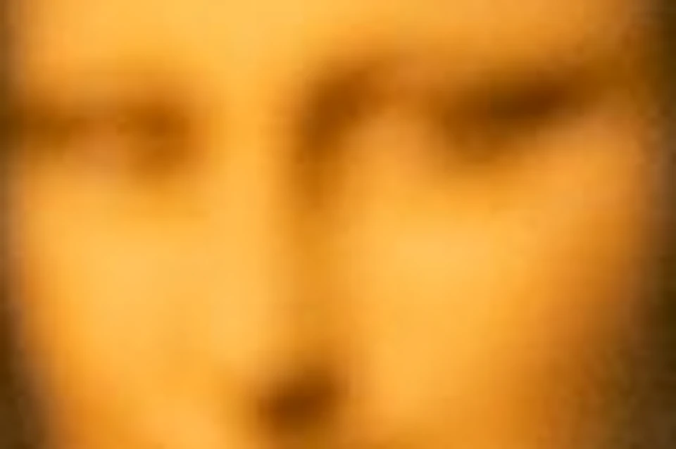 Woman taking a picture of the Mona Lisa