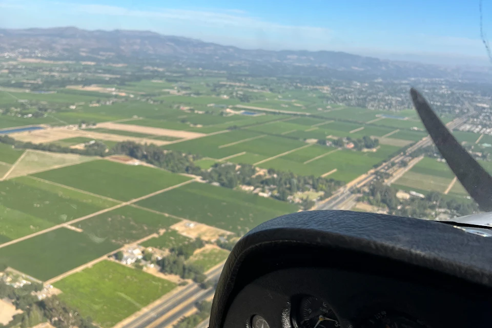 Upper view of wine country