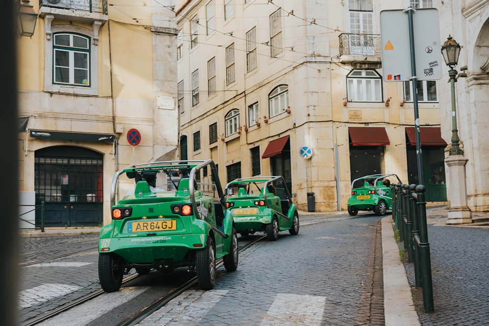 Friends exploring Lisbon with Spinach Tours.