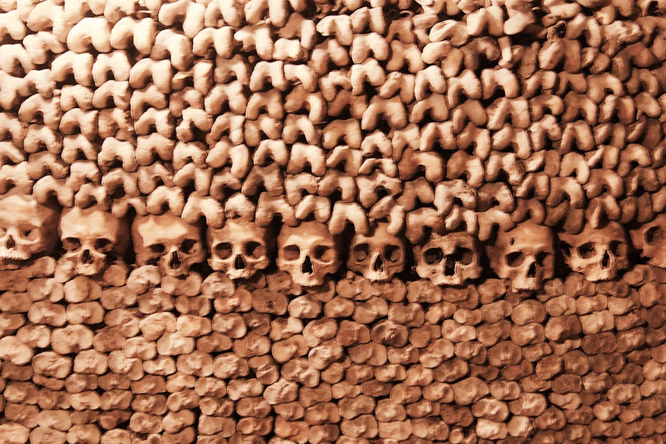 Bones in the catacombs