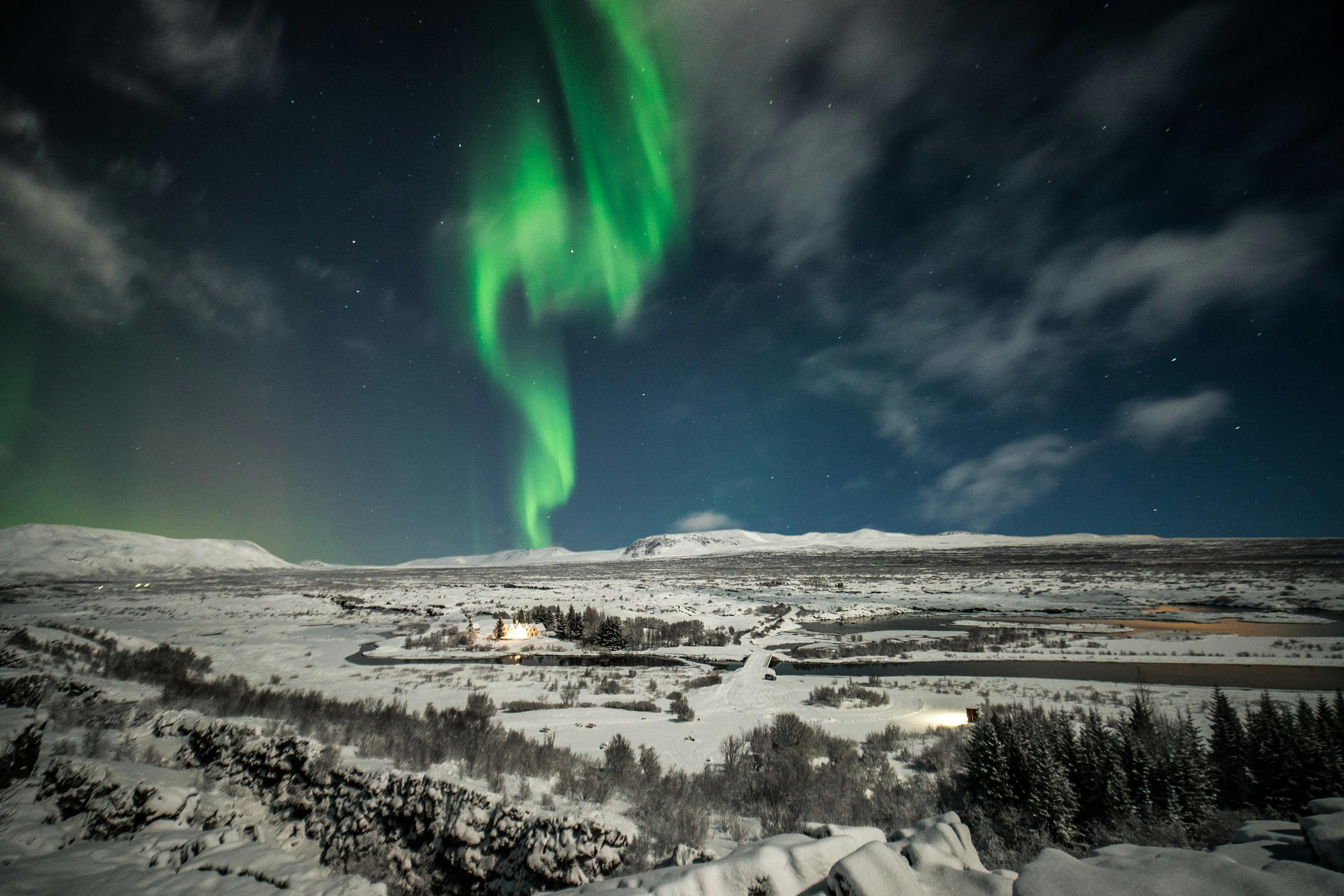Northern Lights at Thingvellir National Park