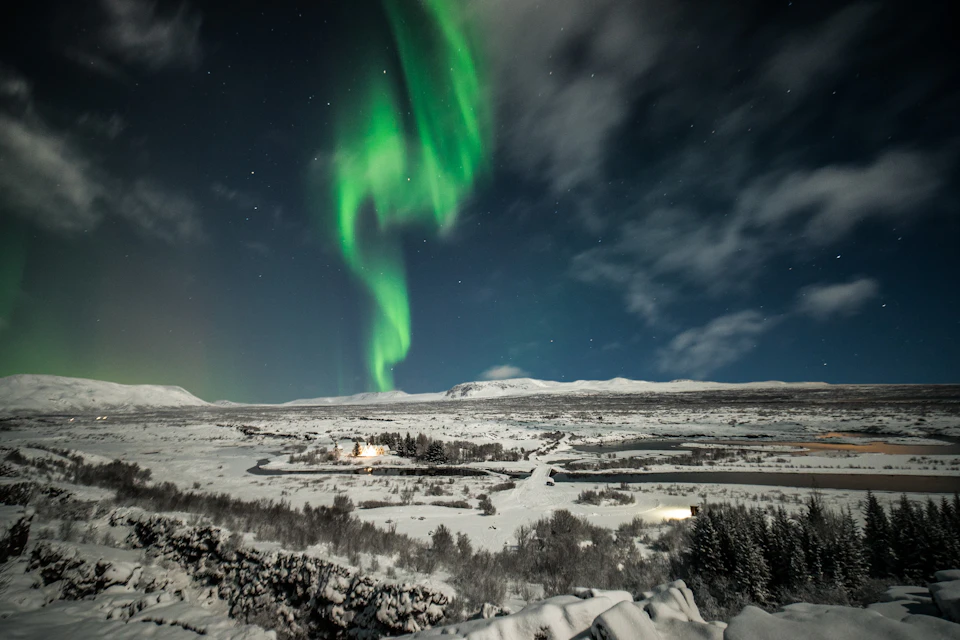 Northern Lights at Thingvellir National Park
