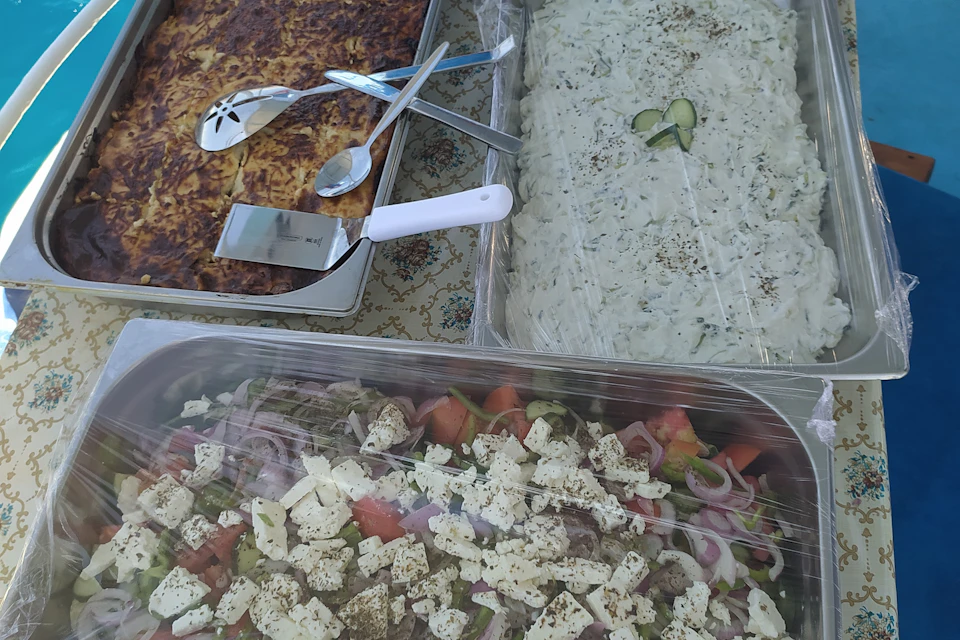 Buffet on a boat
