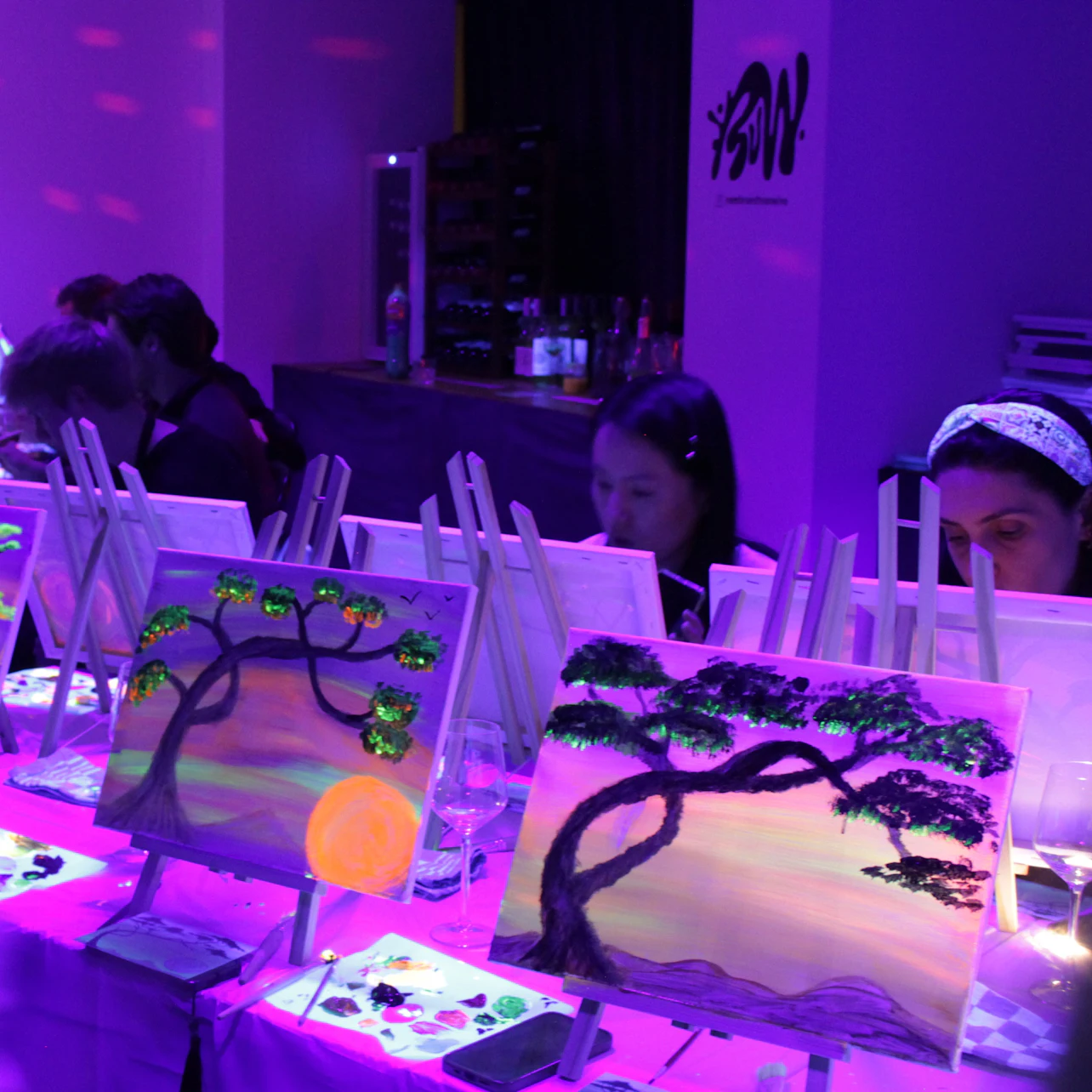 Amsterdam: Paint and Sip in the Dark