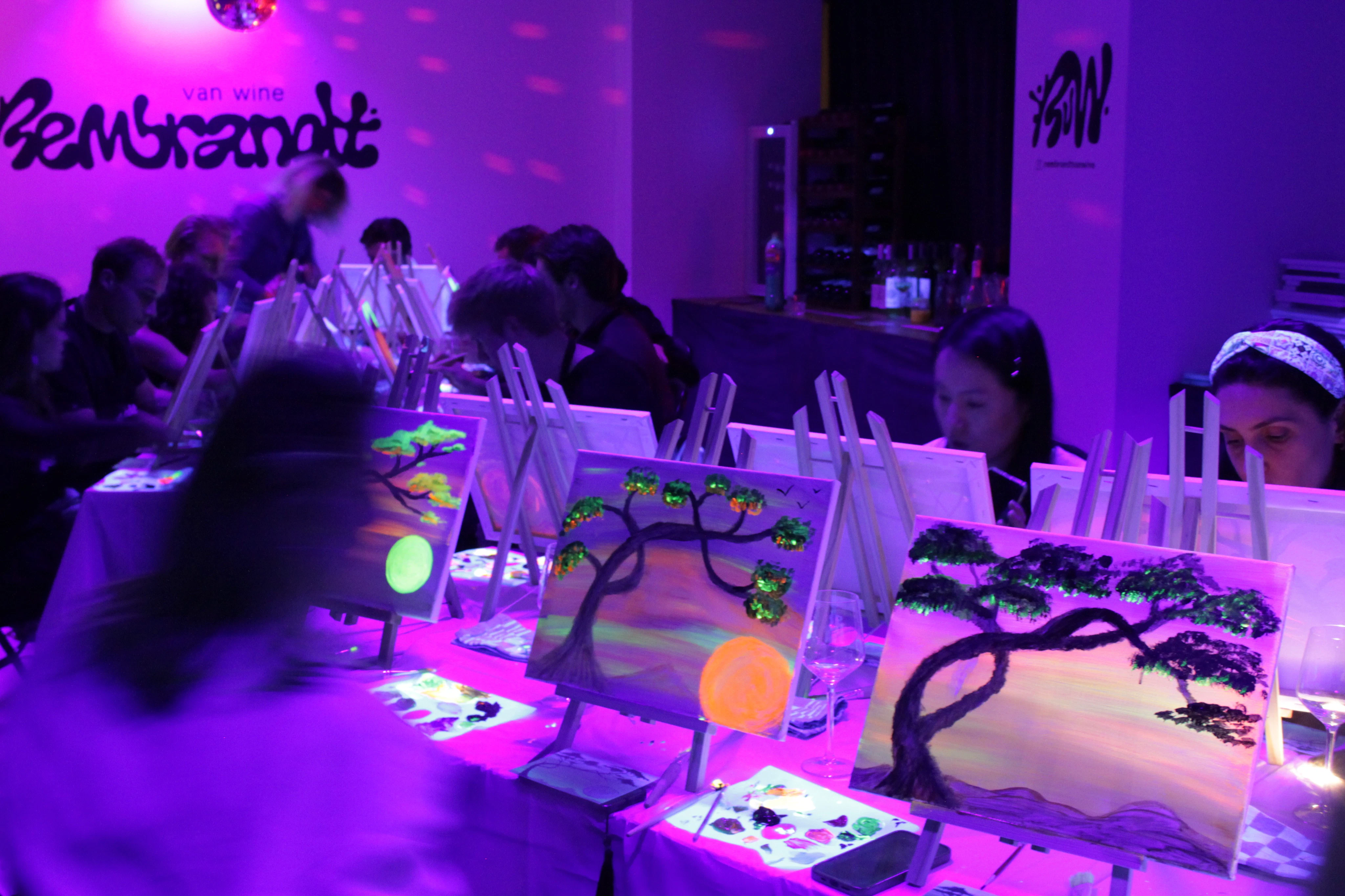 Amsterdam: Paint and Sip in the Dark