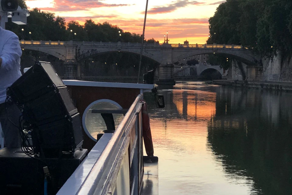 sunset from the boat