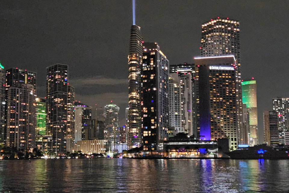 Skyline at the mouth of Miami River