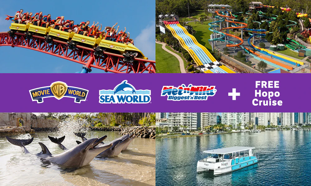 Warner Bros. Movie World, Sea World & Wet’n’Wild: 5-Day Pass + Roundtrip Ferry