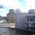 Spreeufer and dome of the Reichstag Berlin