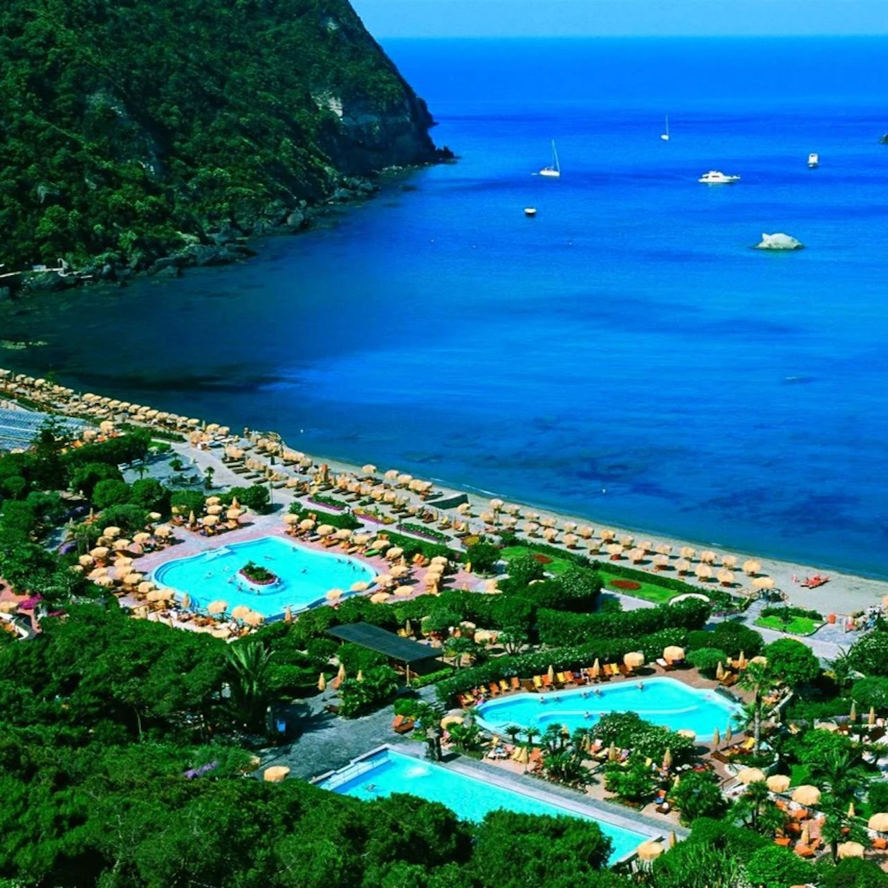 View from above of the Poseidon Gardens