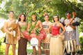 traditionelle hawaiianische Kostüme im Polynesischen Kulturzentrum
