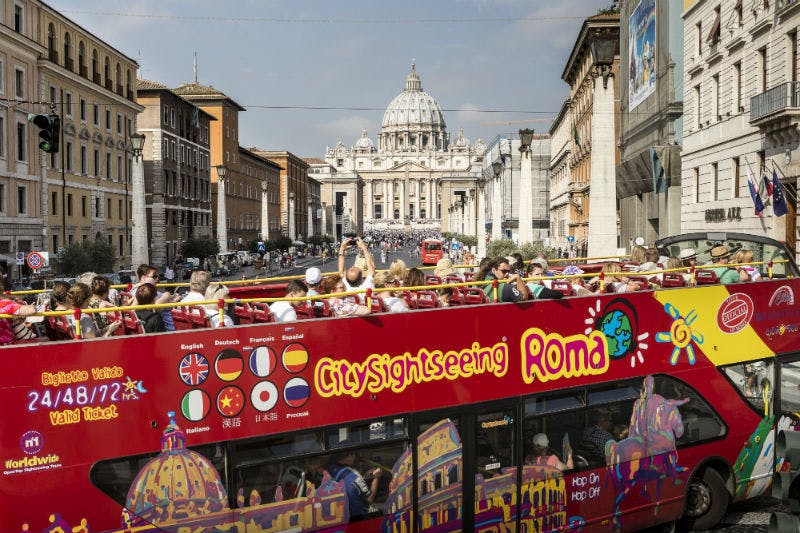 St Peter's Basilica & Dome Guided Tour + Hopon Hopoff Bus Rome