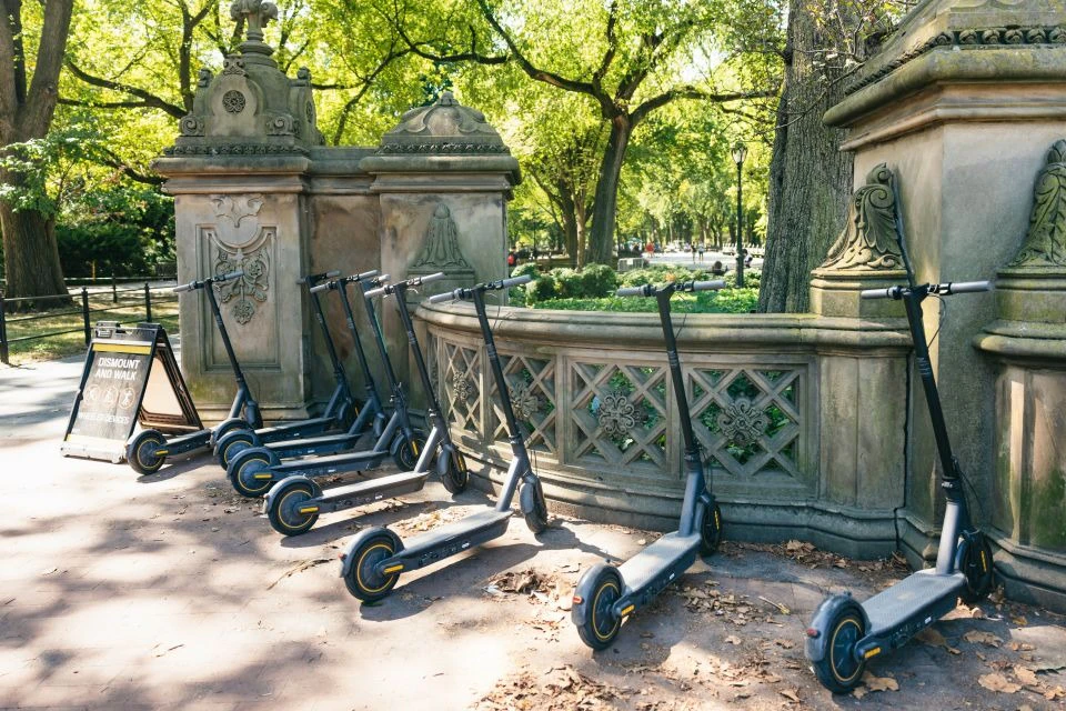scooters during the tour