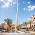 Meio dia em Dubai com Burj Khalifa de Dubai
