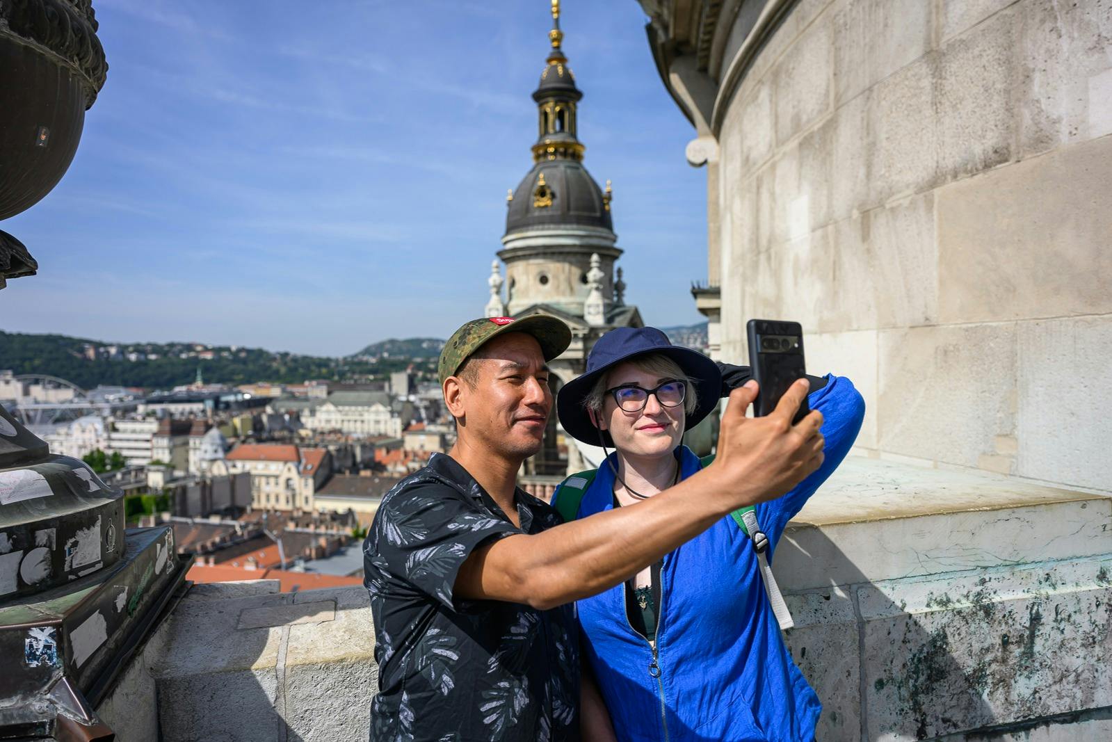 Panoramic terrace with visitors taking pictures