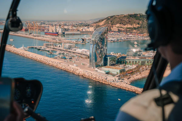 Barcelona: Guided Walking Tour + Helicopter Flight + Roundtrip Boat ...