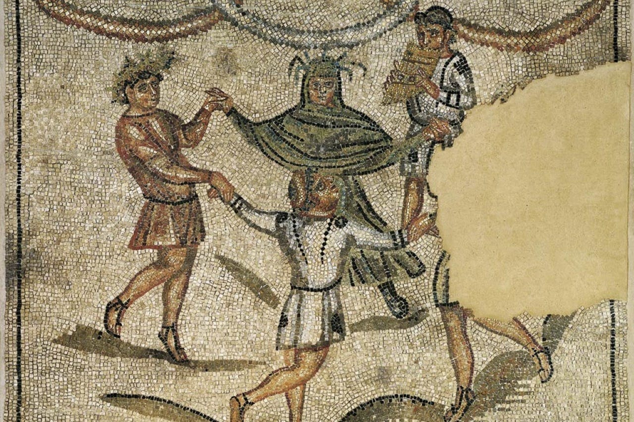 Mozaiki na podłogach domus