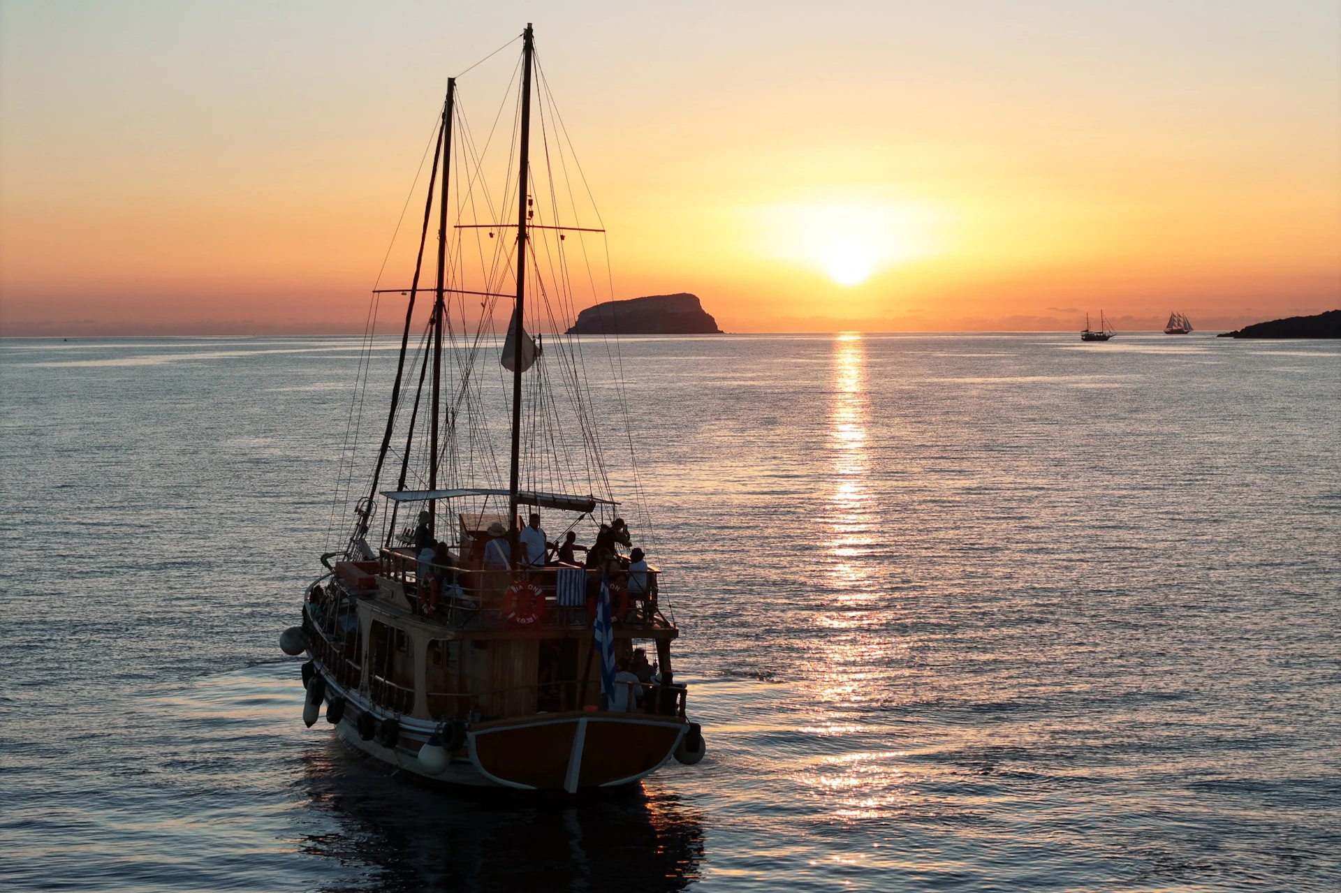 Sunset on board