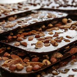 Gianduja chocolate with hazelnuts