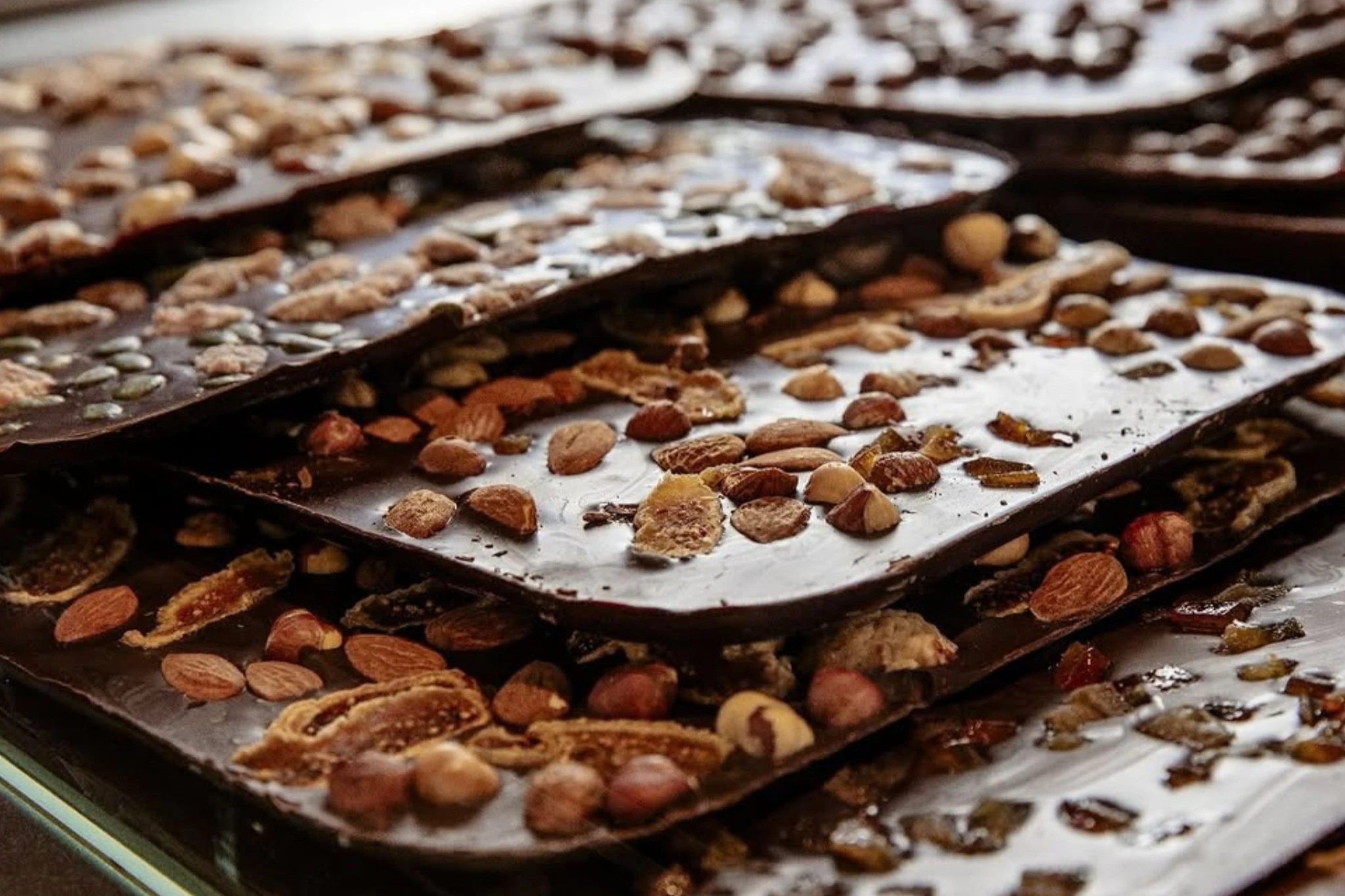Gianduja chocolate with hazelnuts