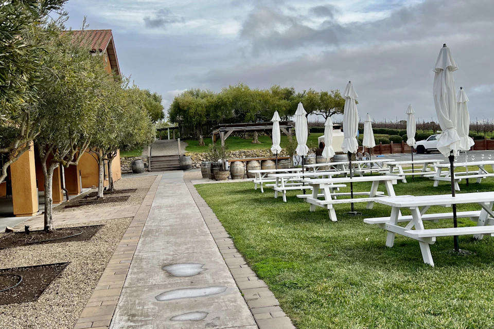 At the winery