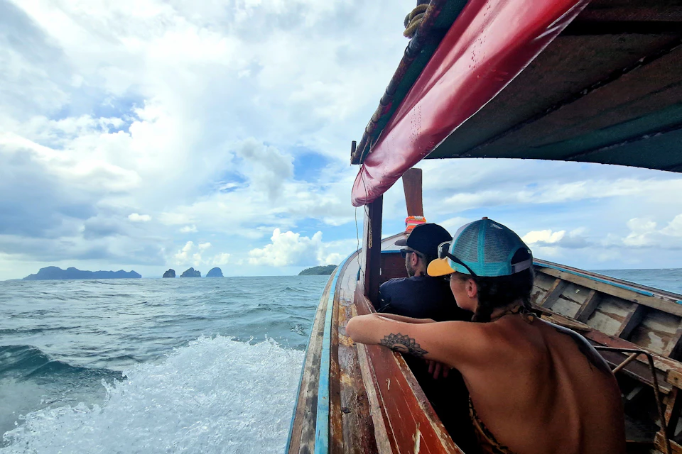 Sail on a traditional longtail boat