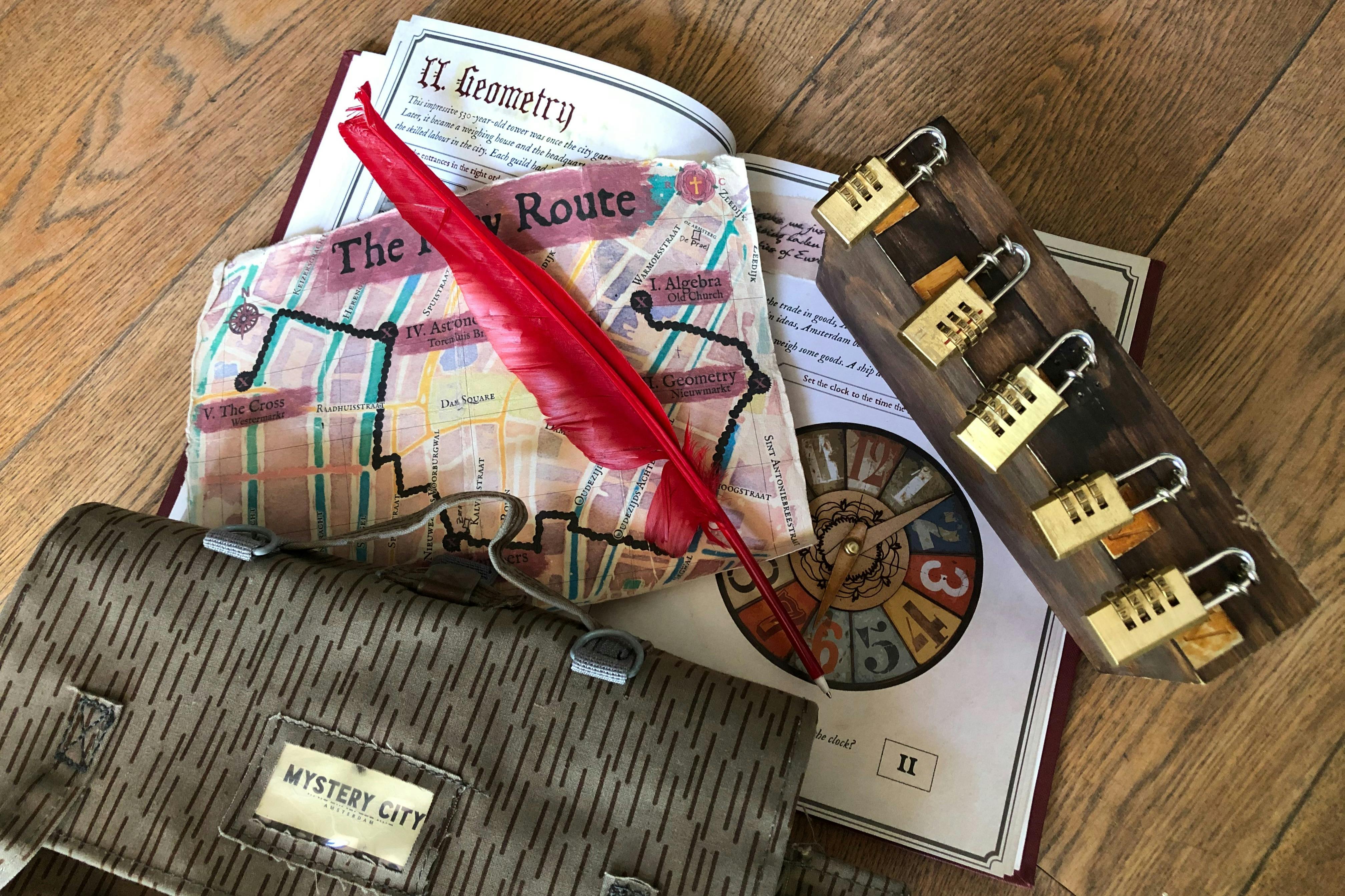 您需要玩的所有必要物品：藏宝图、盒子、锁和漂亮的工具。