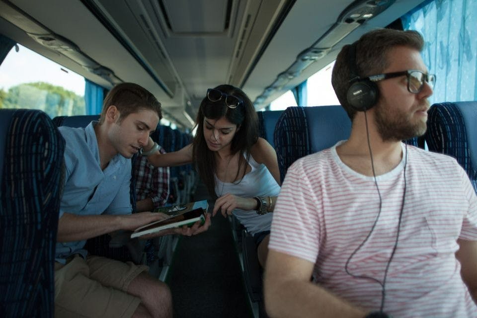 passengers on board of the Terravision bus