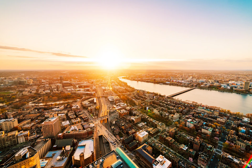 Sunset View of Boston from View Boston
