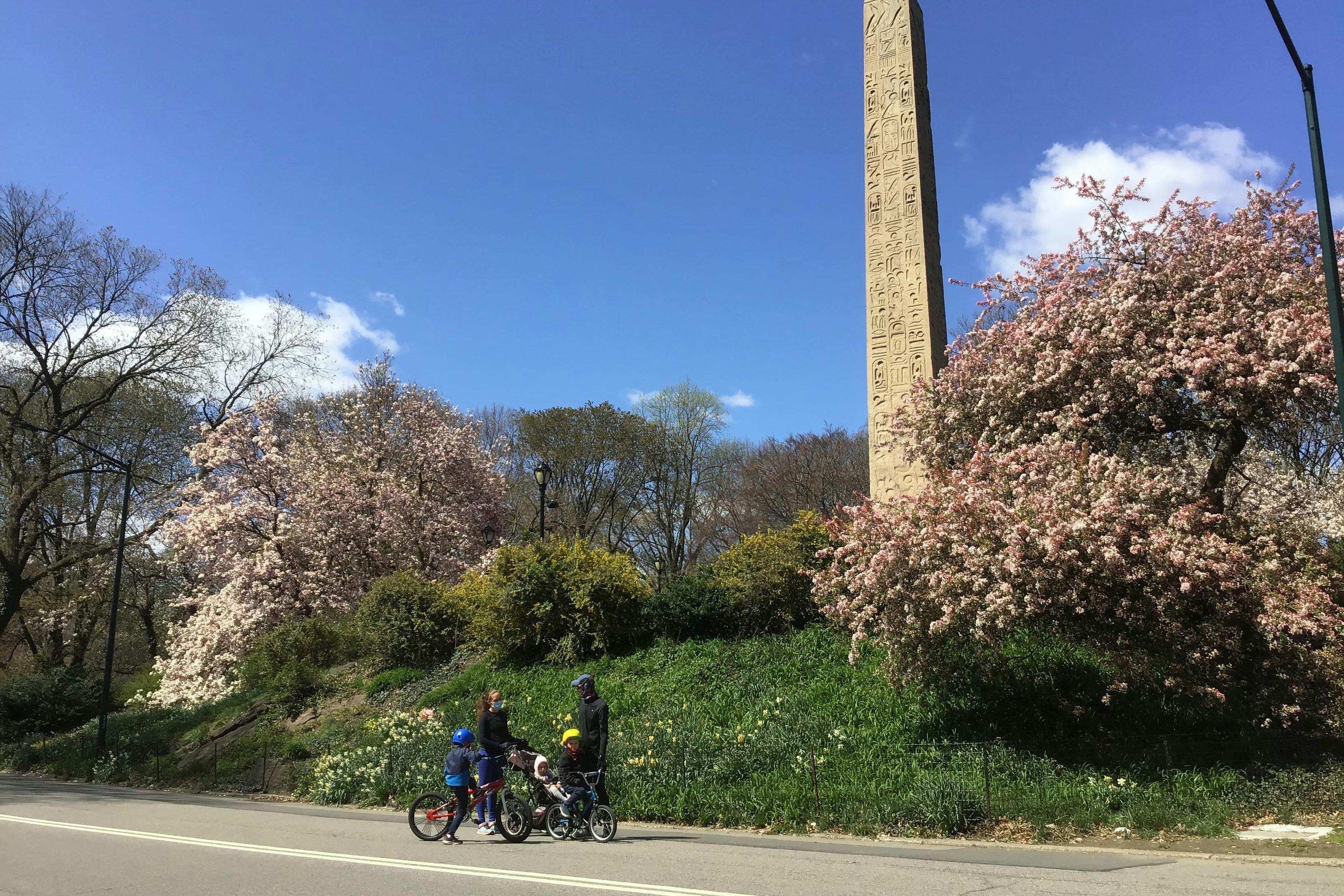 Egyptian obelisk, Cleopatra’s Needle in front of the Metropolitan Museum of Art.