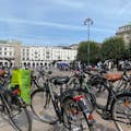 Rental bikes in Town Hall Square.