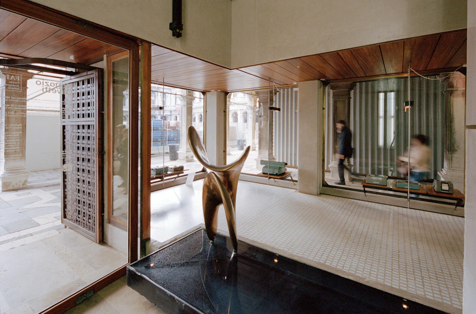 Since 1958, Alberto Viani's sculpture Nudo al Sole has been welcoming visitors to Negozio Olivetti in the heart of St. Mark's Square in V