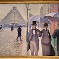 Straat Parijs; regenachtige dag door Gustave Caillebotte