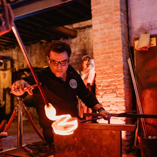 Murano Glass Working Demonstration at the Glass Cathedral – Santa Chiara