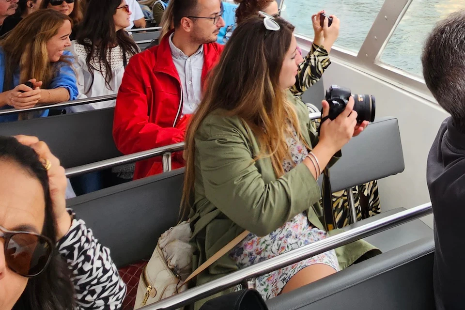 Navigating boat cruise