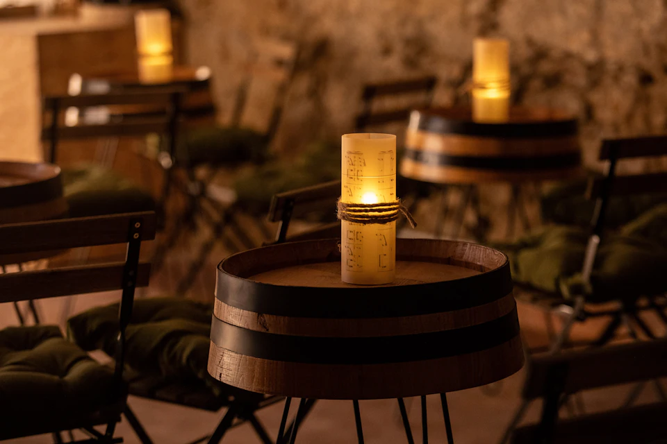 Candle & table