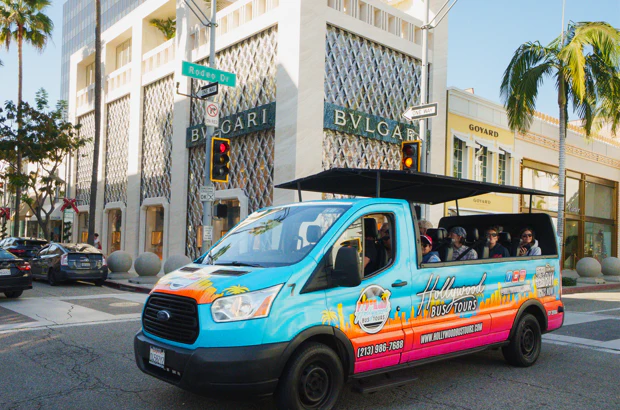 Hollywood, Beverly Hills & Celebrity Homes: Guided Open Air Bus Tour