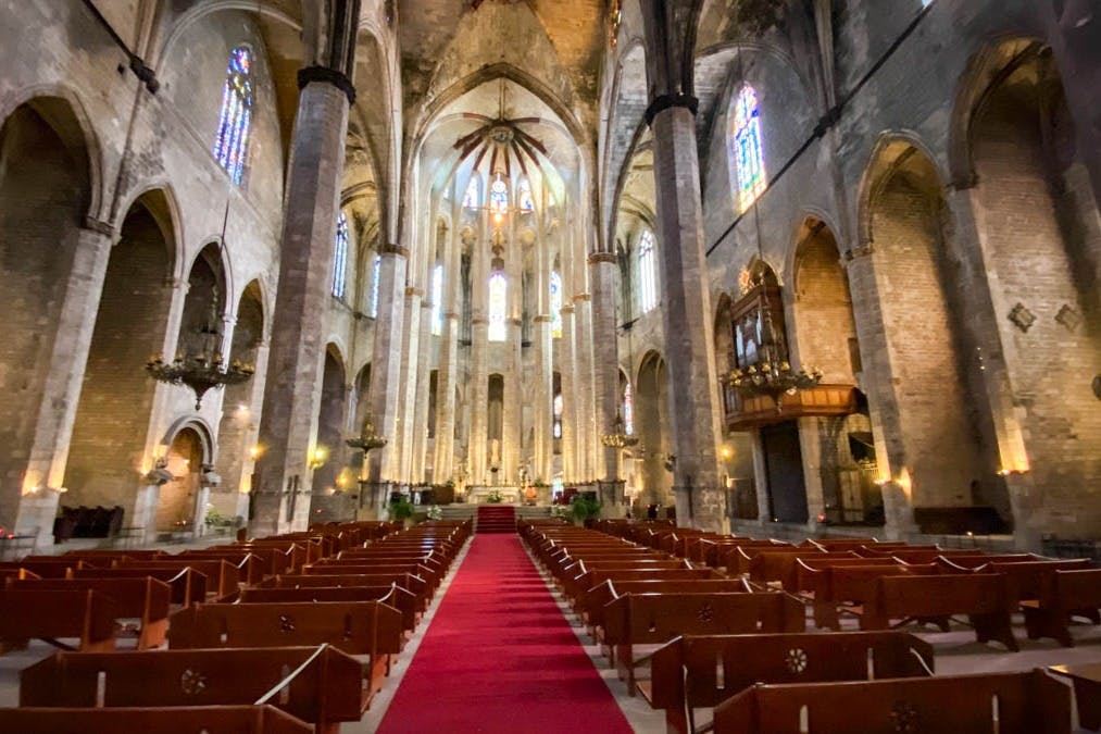 Interior of the Holy Cross Cathedral of Barcelona