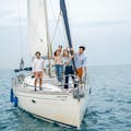 group of people on the sailboat