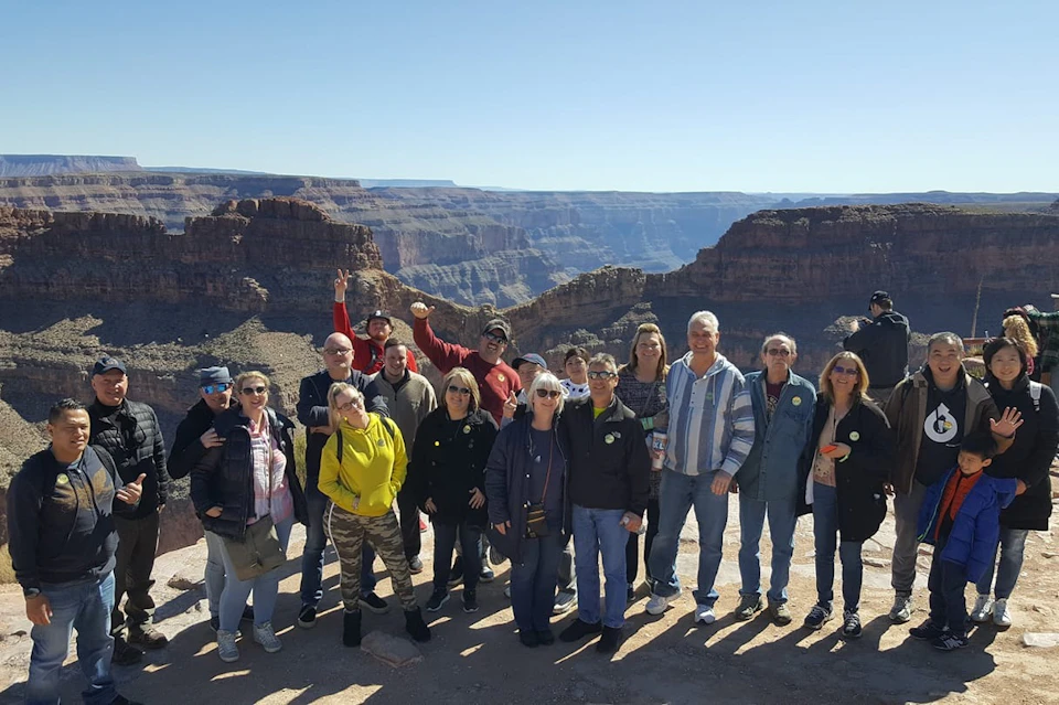 Group photo at the canyon