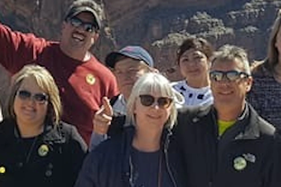 Group photo at the canyon
