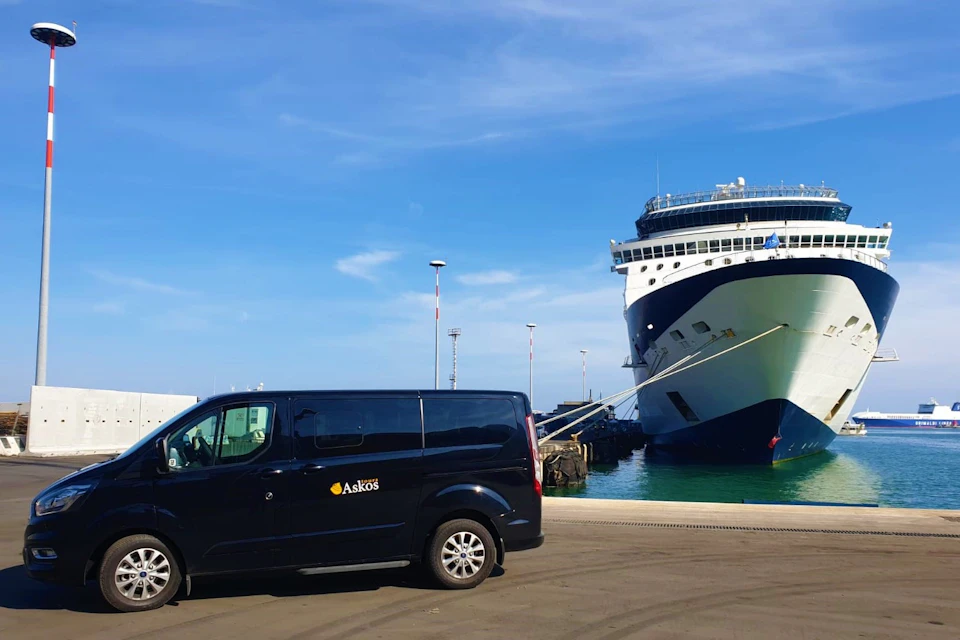 Van at Naples cruise port