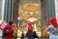 Hagia Sophia inside with tour guide
