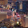 Noční let nad Las Vegas Strip