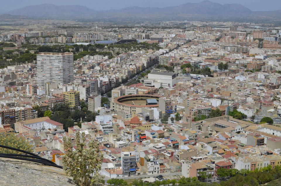 View of the bullring from the castle