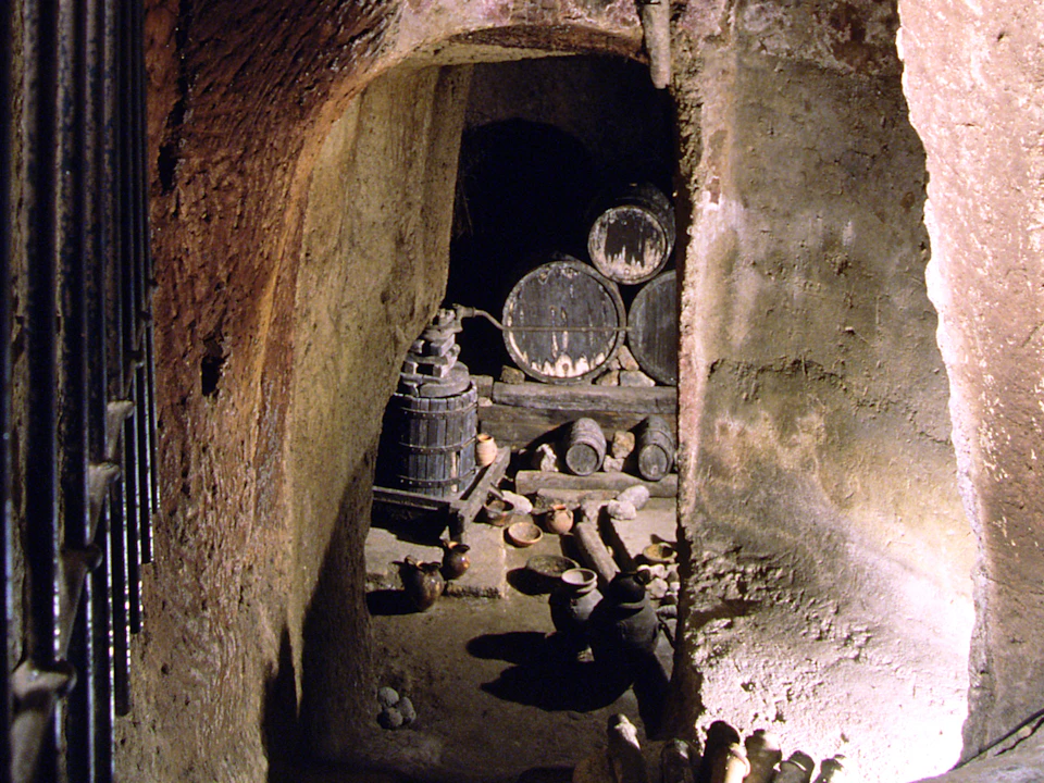 Medieval winery from the Etruscan cistern
